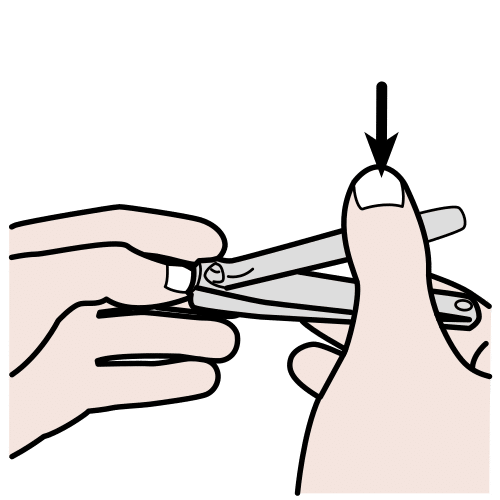 Pictograma de cortar las uñas para niños con TEA