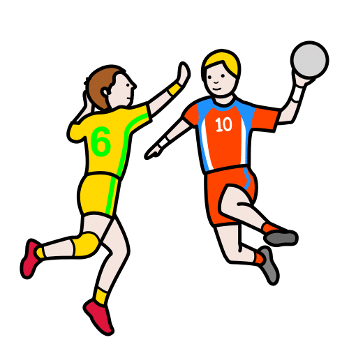 Pictograma de balonmano para niños con autismo y TEA