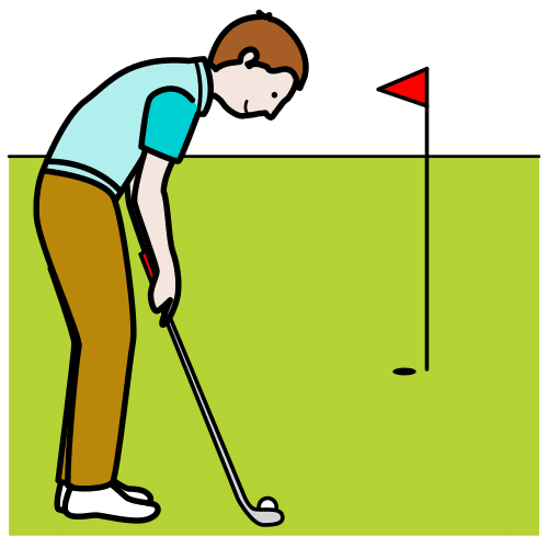 Pictograma de golf para niños con autismo y TEA