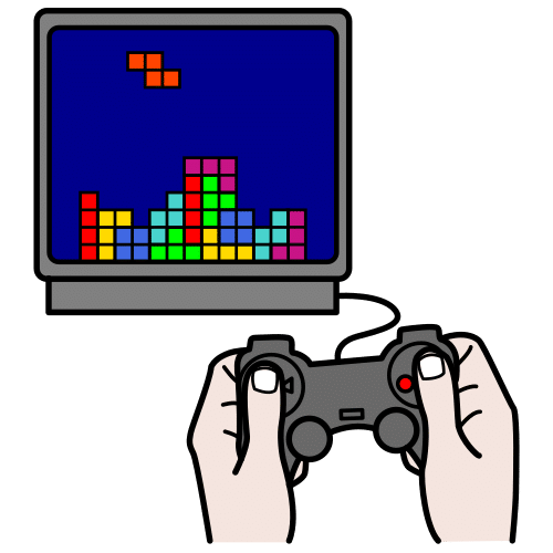 Pictograma de jugar a la videoconsola para niños con autismo y TEA