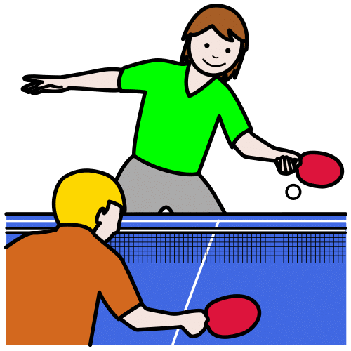 Pictograma de ping-pong para niños con autismo y TEA