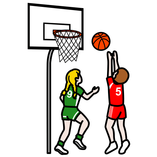 Pictograma de baloncesto para niños con autismo y TEA