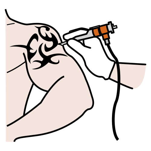 Pictograma de tatuar para niños con autismo y TEA
