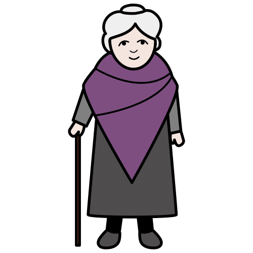 Pictograma de abuela para niños con TEA