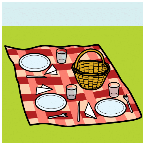 Pictograma de picnic para niños con TEA