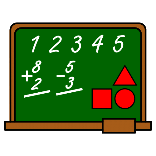Pictograma de clase de matemáticas para niños con TEA