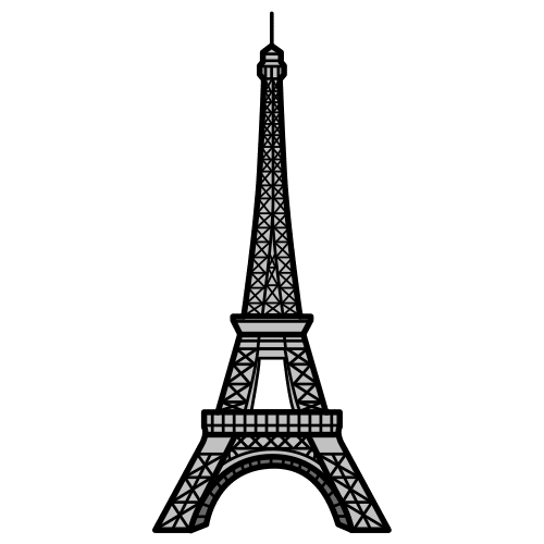 Pictograma de torre Eiffel para niños con autismo y TEA
