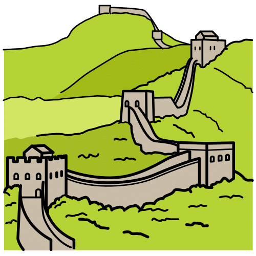 Pictograma de Muralla China para niños con autismo y TEA