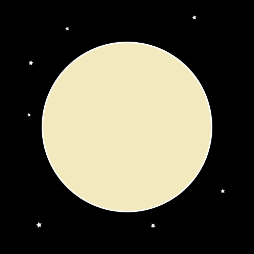 Pictograma de luna llena para niños con autismo y TEA