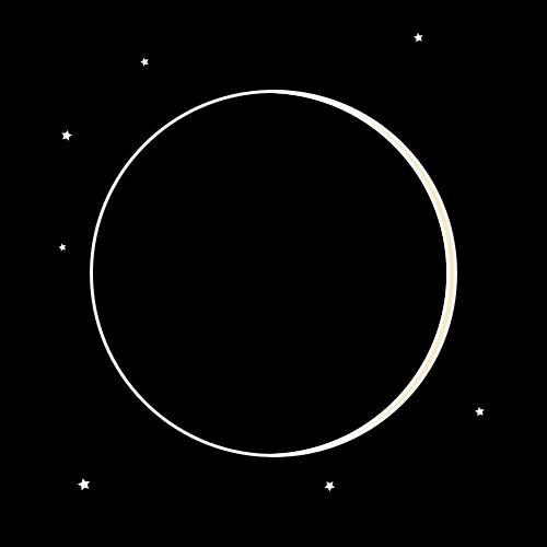 Pictograma de luna nueva para niños con autismo y TEA