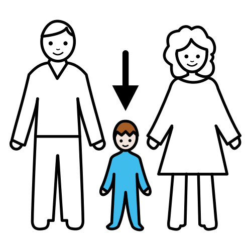 Pictograma de hijo para niños con autismo y TEA