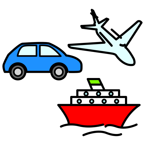 Pictograma de transportes para niños con TEA