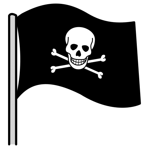 Pictograma de bandera pirata para niños con autismo y TEA