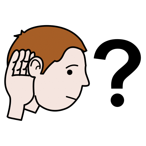 Pictograma de ¿lo has escuchado? para niños con autismo y TEA