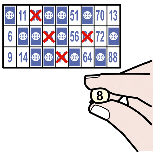 Pictograma de bingo para niños con TEA