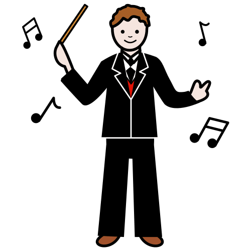 Pictograma de director de orquesta para niños con TEA