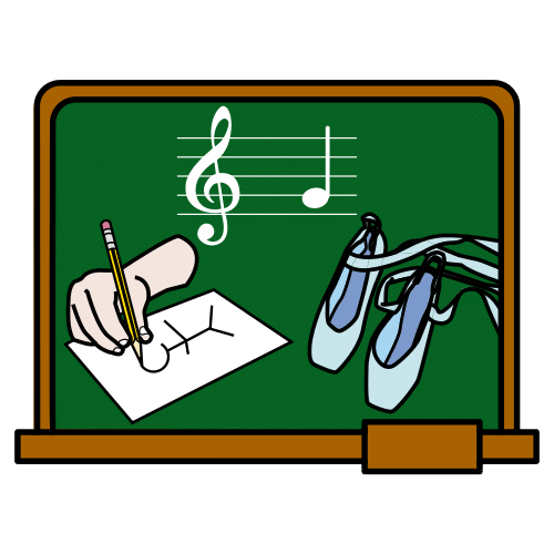 Pictograma de educación artística para niños con TEA