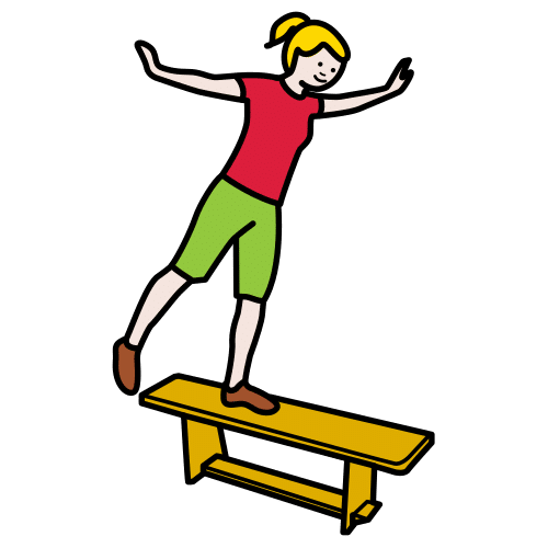 Pictograma de equilibrio para niños con autismo y TEA