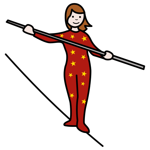 Pictograma de equilibrista para niños con TEA