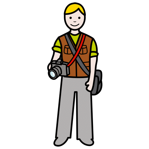 Pictograma de fotógrafo para niños con TEA