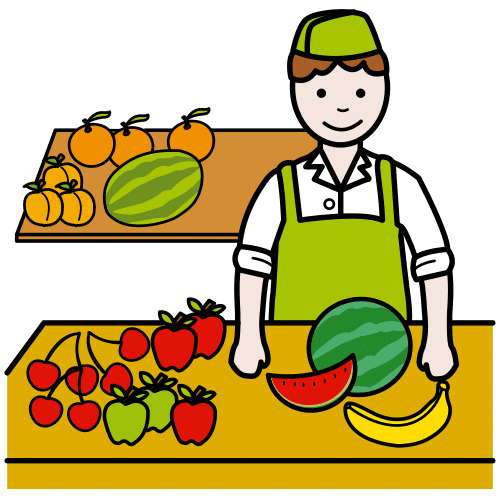 Pictograma de frutero para niños con TEA