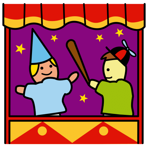 Pictograma de teatro de marionetas para niños con TEA