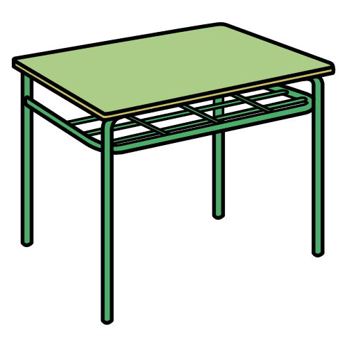 Pictograma de mesa de colegio para niños con autismo y TEA
