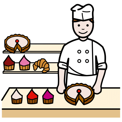 Pictograma de pastelero para niños con TEA