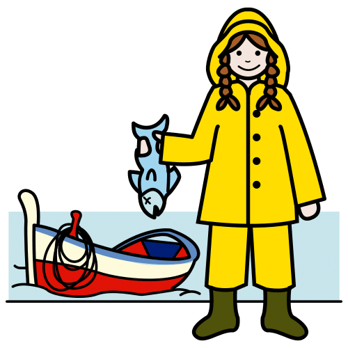 Pictograma de pescadora para niños con TEA