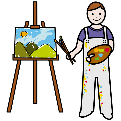 Pictograma de pintor para niños con TEA