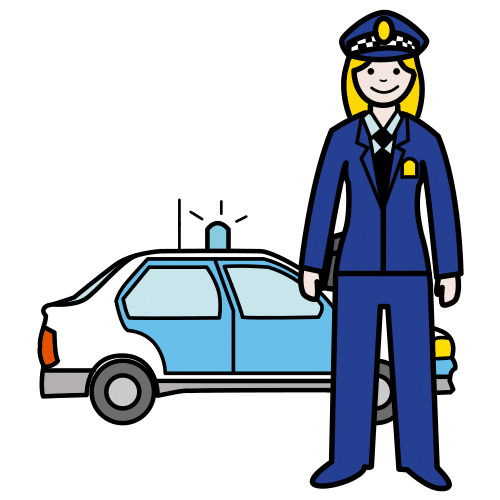 Pictograma de policía para niños con autismo y TEA