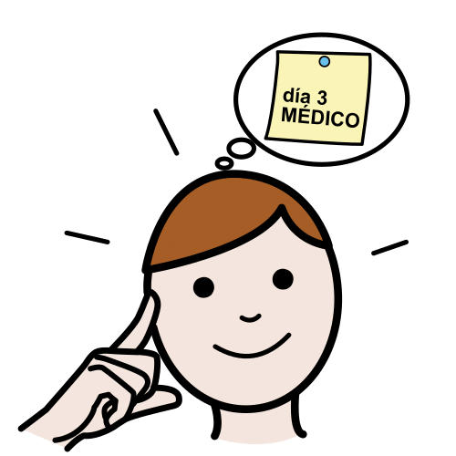Pictograma de recordar para niños con autismo y TEA