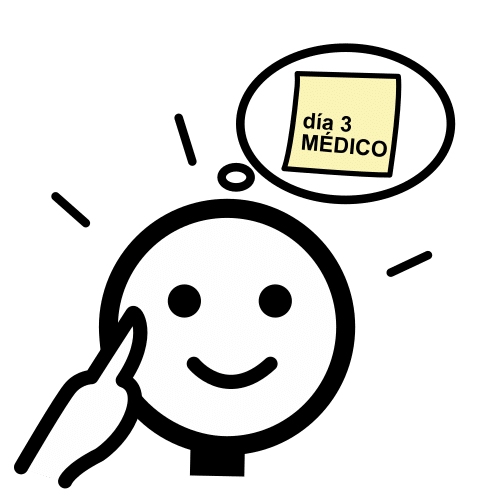 Pictograma de recordar para niños con autismo y TEA