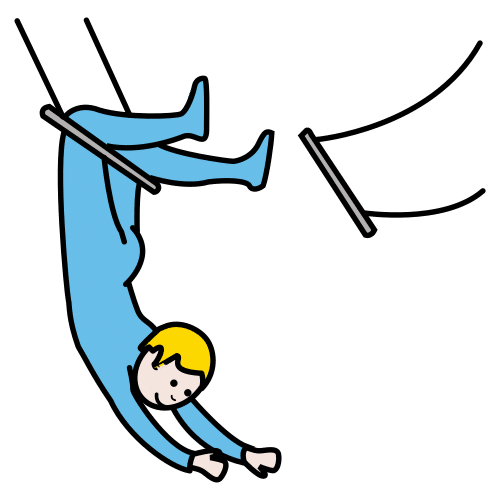 Pictograma de trapecista para niños con autismo y TEA