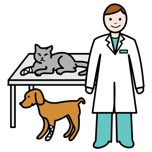 Pictograma de veterinario para niños con TEA