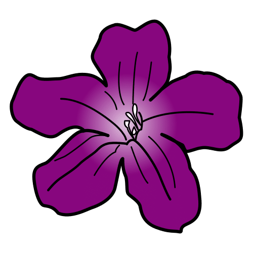 Pictograma de violeta para niños con autismo y TEA