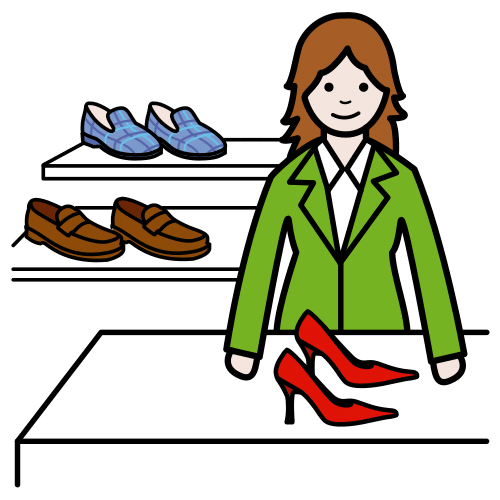 Pictograma de zapatera para niños con TEA