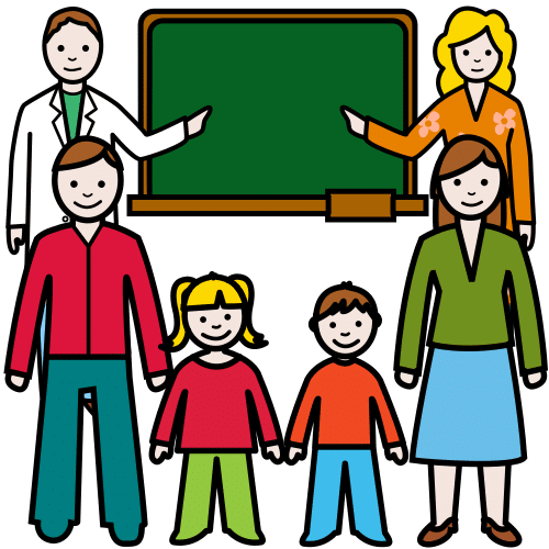 Pictograma de comunidad educativa para niños con autismo y TEA