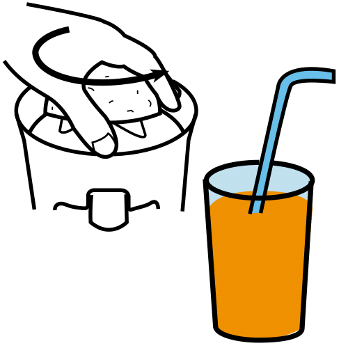 Pictograma de zumo para niños con autismo y TEA