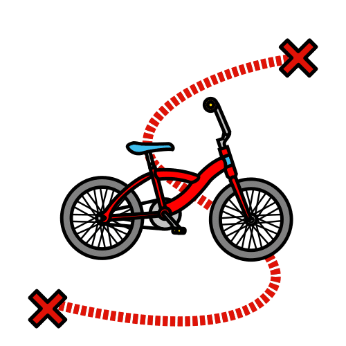 Pictograma de viajar en bici para niños con TEA