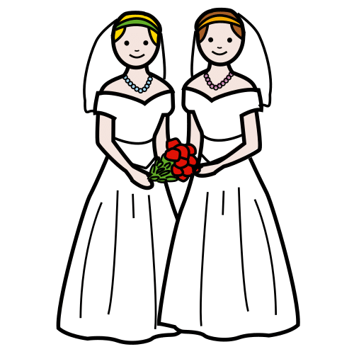 Pictograma de matrimonio para niños con autismo y TEA
