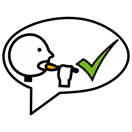 Pictograma de ¡buen provecho! para niños con TEA