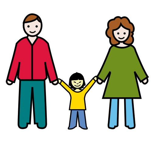 Pictograma de familia para niños con autismo y TEA