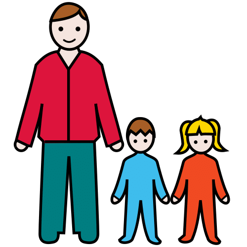 Pictograma de familia para niños con autismo y TEA
