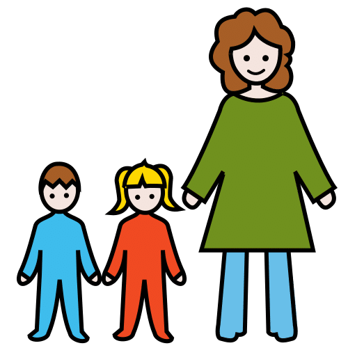 Pictograma de familia para niños con autismo y TEA