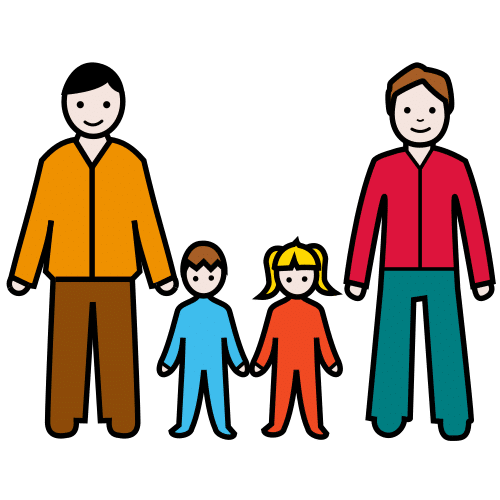 Pictograma de familia para niños con autismo y TEA