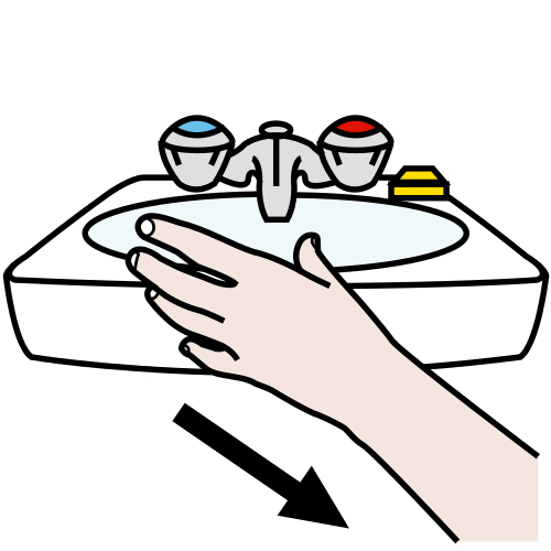 Pictograma de coger del lavabo para niños con autismo y TEA