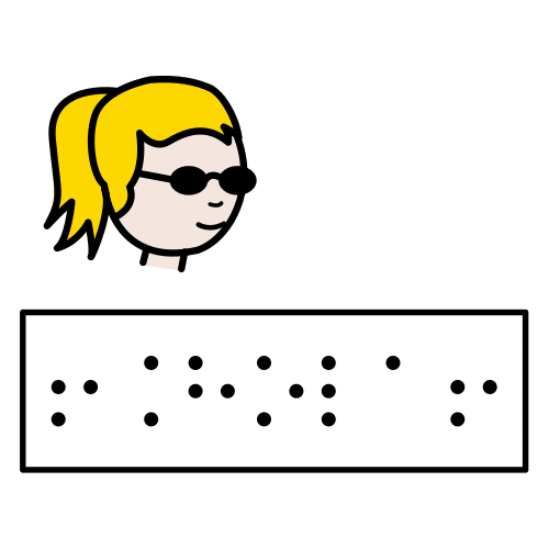 Pictograma de braille para niños con TEA