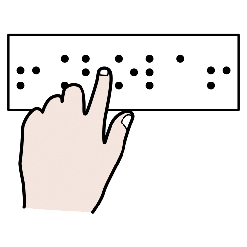 Pictograma de leer braille para niños con TEA