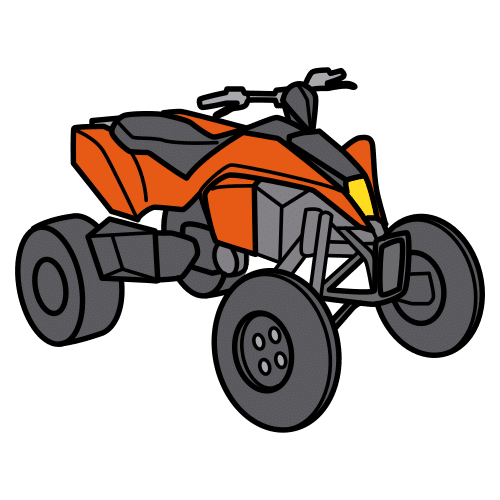 Pictograma de quad para niños con autismo y TEA